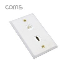 컴스 월플레이트 HDMI-랜선1구 벽부판넬 각 1구