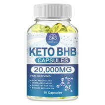 다이어트 영양제 케토 다이어트 알약 20 000mg BHB 고도 체중 감소 및 케토시스 화상 에너지, 10PCS