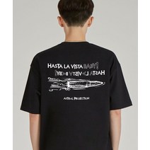 ASTRAL PROJECTION 아스타 라 비스타 라운드 넥 15수 면 반팔 티셔츠_블랙 HASTA LA VIST ROUND NECK 15`S HALF SLEEVES T-SHIRT