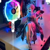 컴퓨터케이스 pc케이스 pc케이스미들타워 애니메이션 피규어 만화 컴퓨터 케이스 캐릭터모델 RGB LED 기본, 06 2