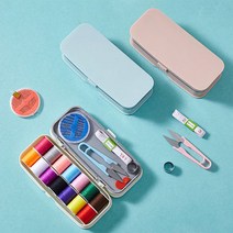 고급 실 바늘 세트 반짇고리, 네이비, 1개