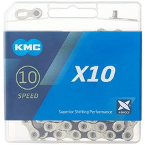 KMC X10-116L NP/BK 10단 스피드 자전거용 체인