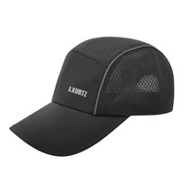 라파클럽 남성 사이드 메쉬 캡 등산 모자, 블랙