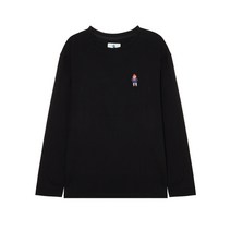 헤지스레이디스 (HSTS2D114) 캐릭터자수 면 긴팔티셔츠