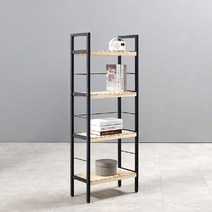 [폴앤코코] 벨라 600 원목 4단 책장, 색상:화이트