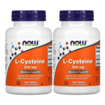 2팩기획 나우푸드 엘시스테인 500mg 100정 2팩 비타민C 비타민B 함유 아미노산 코셔 L Cysteine
