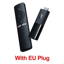 샤오미 TV 리모트 글로벌 버전 안드로이드 9.0 쿼드 코어 1080P Dolby DTS HD 오디오 디코딩 1GB 8GB 구글 넷플릭스 통용, 2.With EU Plug