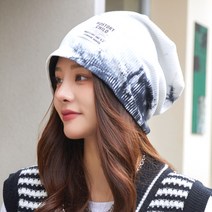 로스터리 니트 얼룩 비니