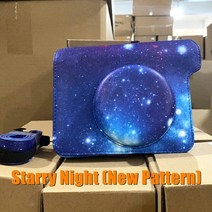 가죽카메라가방 fujifilm instax wide 300 인스턴트 카메라 케이스 pu 가죽 휴대용 가방 핑크 브라운 블랙 투명 프로텍터 앰프 어깨 끈 21, 와이드 300 케이스 스타리