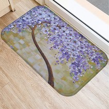 야자수매트 등산로매트 코코넛매트 1pcs 40*60cm 나무 패턴 미끄럼 방지 카펫 도어 매트 현관 야외 주방 욕, 19 S