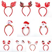 밀스턴 크리스마스 파티 머리띠 10개 세트, 1세트