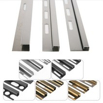 스텐 타일 사각 코너비트 벽 모서리 몰딩 마감재 타일 코너비드 쫄대 재료분리대 E TYPE, 15x15mm, 헤어라인, 사각 코너비트 골드