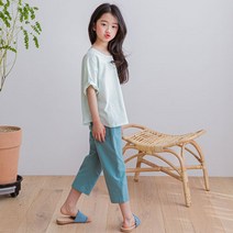 토즈 여아 남아 아동 주니어 반팔 스트라이프 티셔츠