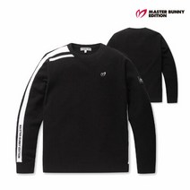 마스터바니에디션 골프 masterbunnyedition남성 슬리브 라운드니트 M41101SR103_BK, 007, BK