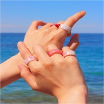 코지 여자 여름 파스텔톤 바다패션 호마이카 굵은 데일리 반지