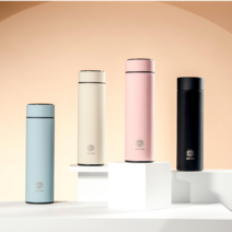 스마트 무브 LED 텀블러 온도표시 텀블러 SW001 500ml, 1+1, 블랙+블루