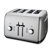 키친에이드 수동 하이리프트 레버가 있는 4조각 토스터 - KMT4115, Contour Silver_4 Slice | Stand