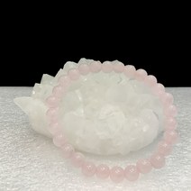 천연원석 애정운 로즈쿼츠 4월 탄생석 장미석 팔찌 6~6.5mm
