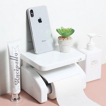 부착식 욕실휴지걸이 폰거치대 화이트 오피스텔 새집꾸미기 모던인테리어 기숙시 원룸