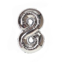 품 생일 실버 블랙 스타일 호일 문자 번호 풍선 베이비 샤워 헬륨 축하 성인, 32inch 8