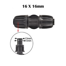 나사 가공기 파이프 호스 압착기 배관 16mm 1/2 ''PE 파이프 커넥터 스플리터 티 커플링 나사산 잠, 06 F_03 5Pcs