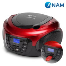 아남 고음질 CD플레이어 MP3재생 FM라디오 USB/SD카드 AUX 어학용, 1개, a-87