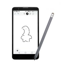 COMS 갤럭시탭4 10.1 터치펜 원형 연필 15cm Gray / 스타일러스, 1개, ID640-Gray