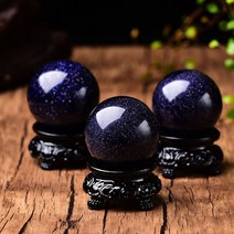 천연원석 수정구슬 홈 인테리어 천연 수석 자수정 호안석 흑요석 천연 라운드 스톤 쿼츠 구 로즈 화이트 쿼츠 크리스탈 황수정 스톤 구 볼 레이키 치유, 푸른 사암, 50-60mm, 푸른 사암