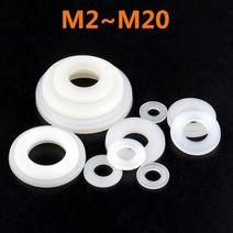 나일론 와셔 . 나사 볼트 용 흰색 플라스틱 나일론 플랫 와셔 평면 스페이서 절연 가스켓, m4x10x1mm(200개)