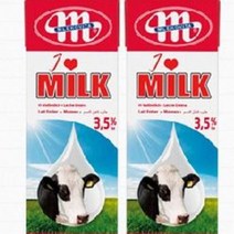 믈레코비타 수입 멸균 우유 1000ml 1L 12개 폴란드 단백질 보충 신선한 칼슘, 12팩