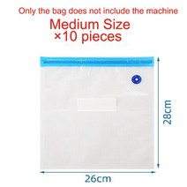 진공 밀봉 실링기 휴대용 식품 실러 포장 기계 필름 용기 USB 포장기 5 개 또는 10 지퍼 백, 8.Medium bag