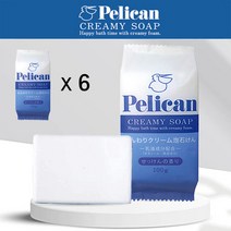 Pelican 국내당일배송 펠리칸 크리미 소프 목욕 비누 (6개세트 할인), 1개
