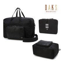 [선물포장] DBBA3FE79BK [GRAM] 블랙 에딘버러 체크엠보 여행용 폴딩 보스턴백
