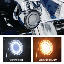 할리 방향지시등 깜빡이 로드 글라이드 액세서리용 링 트레이서 led 순 회전 신호 변환