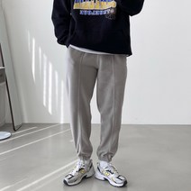빠델(간빠레) 남자 양면 후리스 절개 밴딩 조거팬츠