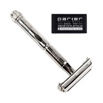 Parker 파커 안전 면도기 90R 긴 손잡이 버터플라이 개방형 5개 프리미엄 플래티넘 양날 면도날