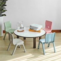 어린이 유치원 캐릭터 아동 등받이 플라스틱 의자중, 블루