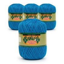 필립섬유 쎄비 실크 인견사 뜨개실 90g x 4p, 847 아쿠아
