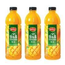 칠성 델몬트 팜앤홈 망고 과일주스 1.2L 6펫 아이간식, 3세트