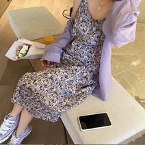 스키니어 당일로켓출고 무료반품 마지막수량 플라워 끈 비치 롱 원피스 휴가철 휴양지룩 휴가원피스