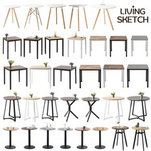 [리빙스케치]원형 사각 업소용 카페테이블 모음 제주도 배송협의, 07.지젤600원형빈티지