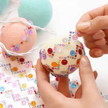민화샵 민화 비즈스티커 큐빅 반짝이 보석 DIY 스티커 단체미술 그리기활동 만들기활동 방과후수업 만들기재료, 백조비즈스티커