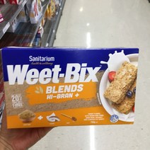 Sanitarium Weet-bix Blends Hi-bran Breakfast 새니테리엄 위트빅스 하이 브랜 블랙퍼스트 시리얼 750gx2팩, 2팩