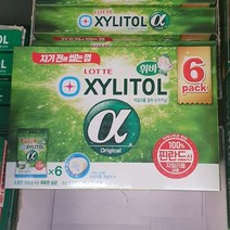 롯데 자일리톨 알파 6팩264g, XYLITOL Gum 6P