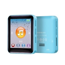1.8 "미니 MP3 플레이어 디지털 음악 미디어 풀 스크린 스피커 스테레오 HiFi 4/8/16/32GB, 03 Blue_04 16G