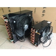 공냉식 수냉식 판형 열교환기 실외기 물콘 냉각팬, 팬이 있는 4x4 콘덴서