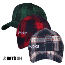 햇츠온 체크볼캡모자302(ELSBAJ3302RE ELSBAJ3302BL ELSBAJ3302GR)