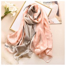 도트믹스 봄 가을 여성 롱 실크스카프 머플러 목도리