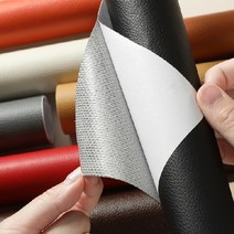 인조 가죽스티커 가죽 수선패치 소파 리폼 (138cm x 50cm) 양면테이프 패키지, 연브라운