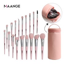 make up brush 붓 메이크업 MAANGE-메이크업 브러쉬 세트 내추럴 헤어 파운데이션 파우더 아이섀도우 메이, 한개옵션1, 15 18PCS with case-A